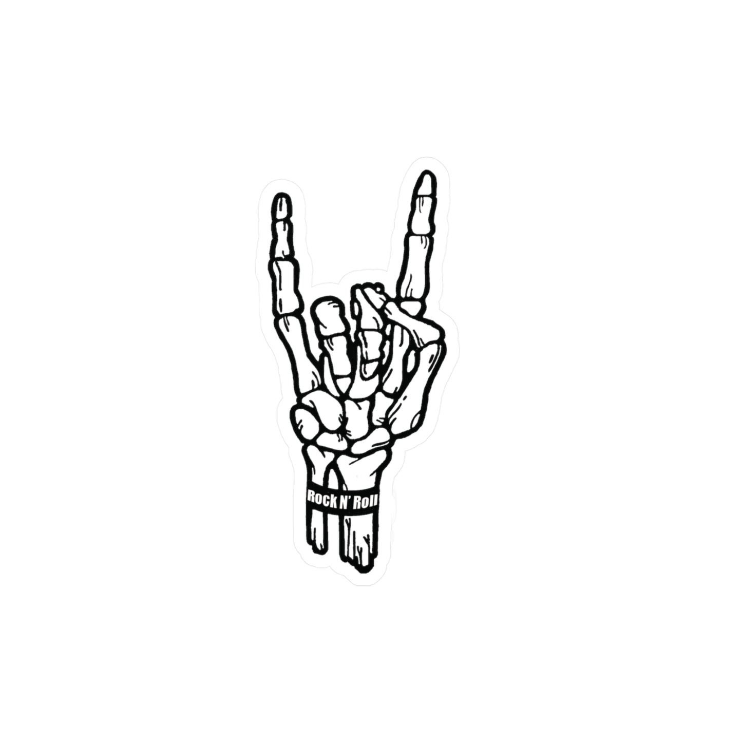 Rock 'N' Roll Skeleton Sticker