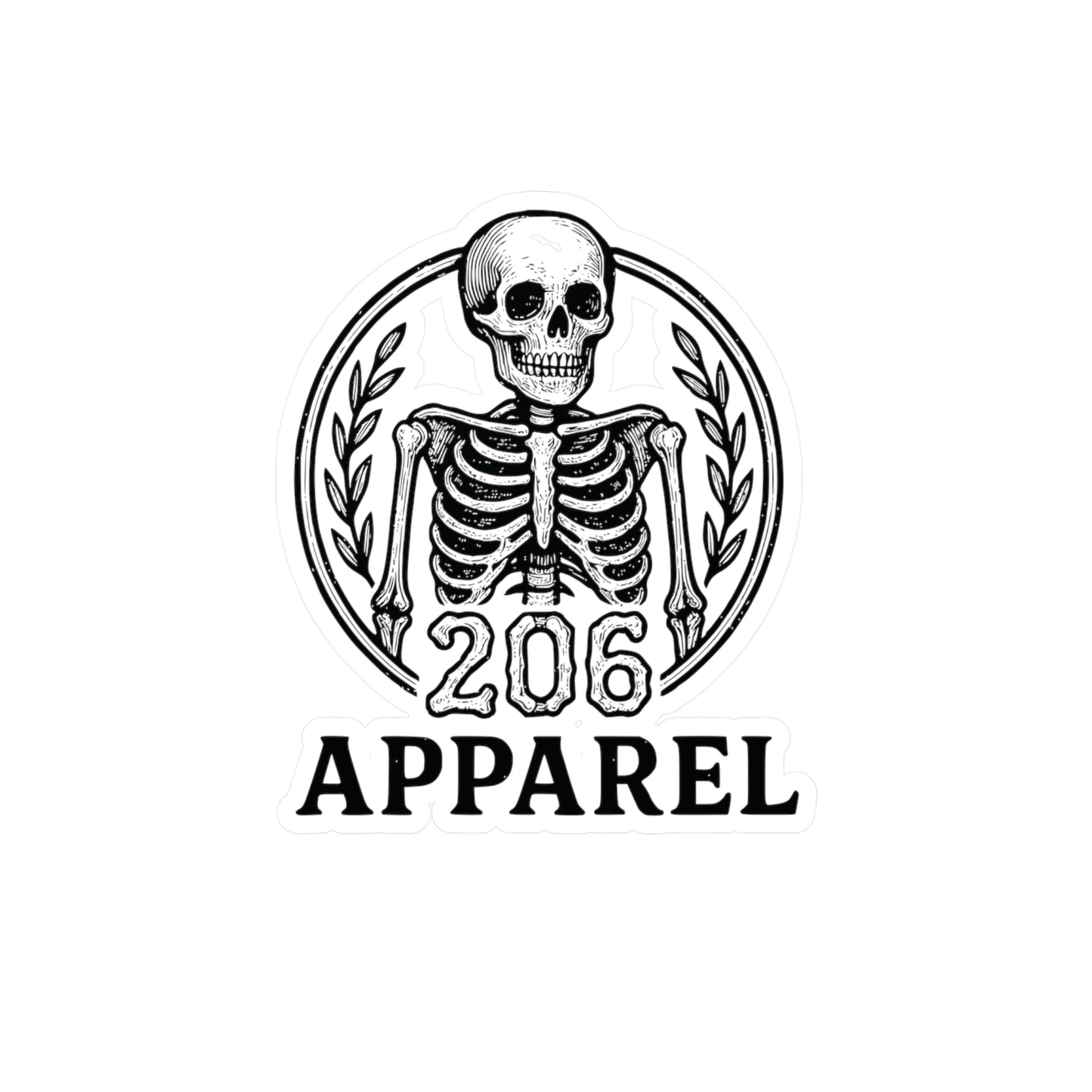 206 Apparel Sticker