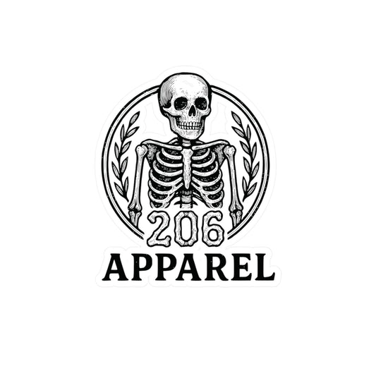 206 Apparel Sticker